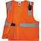 Ergodyne 8210HL Mesh Hi-Vis Safety Vest, Mesh Fabric, Polyester Mesh, Orange, Size XS 8210HL - alternate 2